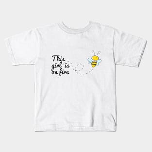 This girl is on fire Kids T-Shirt